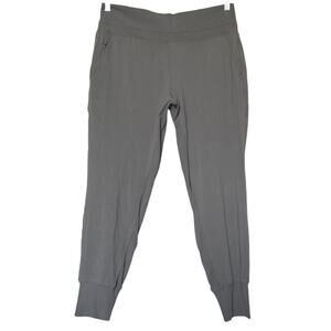 Athleta Venice High Rise Jogger Green Hematite Travel Pant Sz M #597888 *EUC